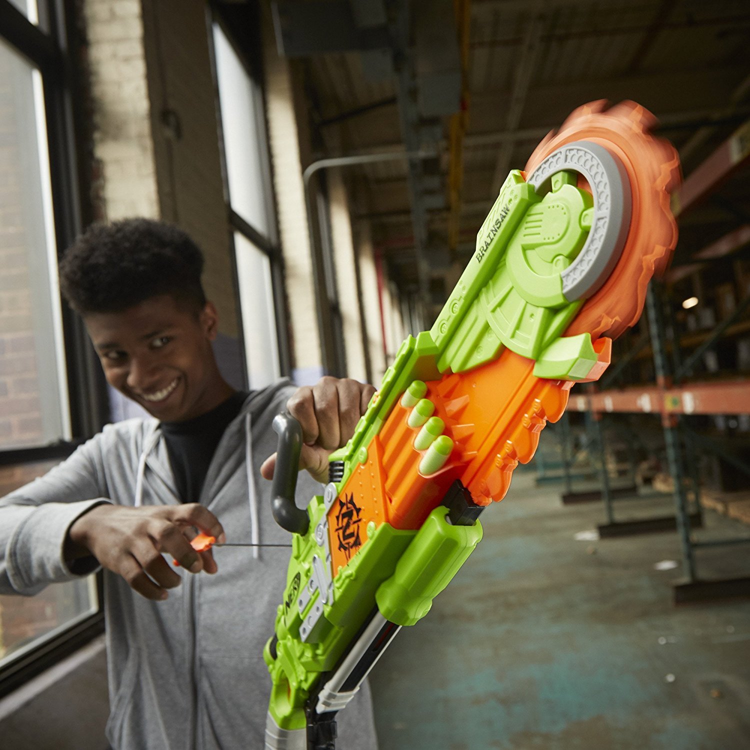 nerf zombie strike brainsaw blaster nerf zombie strike brainsaw blaster